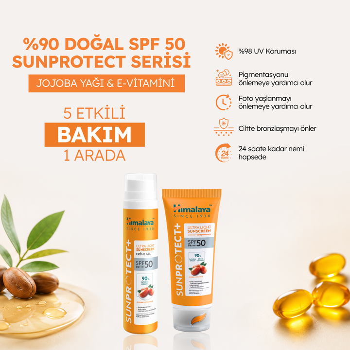 Himalaya Sunprotect+ Ultra Hafif Güneş Koruyucu Krem Jel, 50 gr