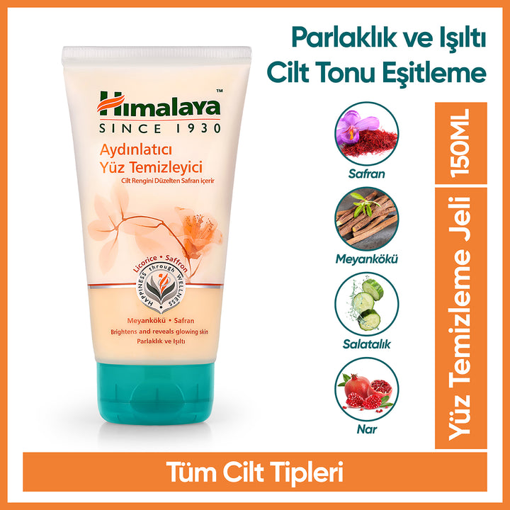 Aydınlatıcı Yüz Temizleyici, Meyan Kökü, Safran, Salatalık, Nar, Parabensiz, Tüm Ciltler, 150 ml