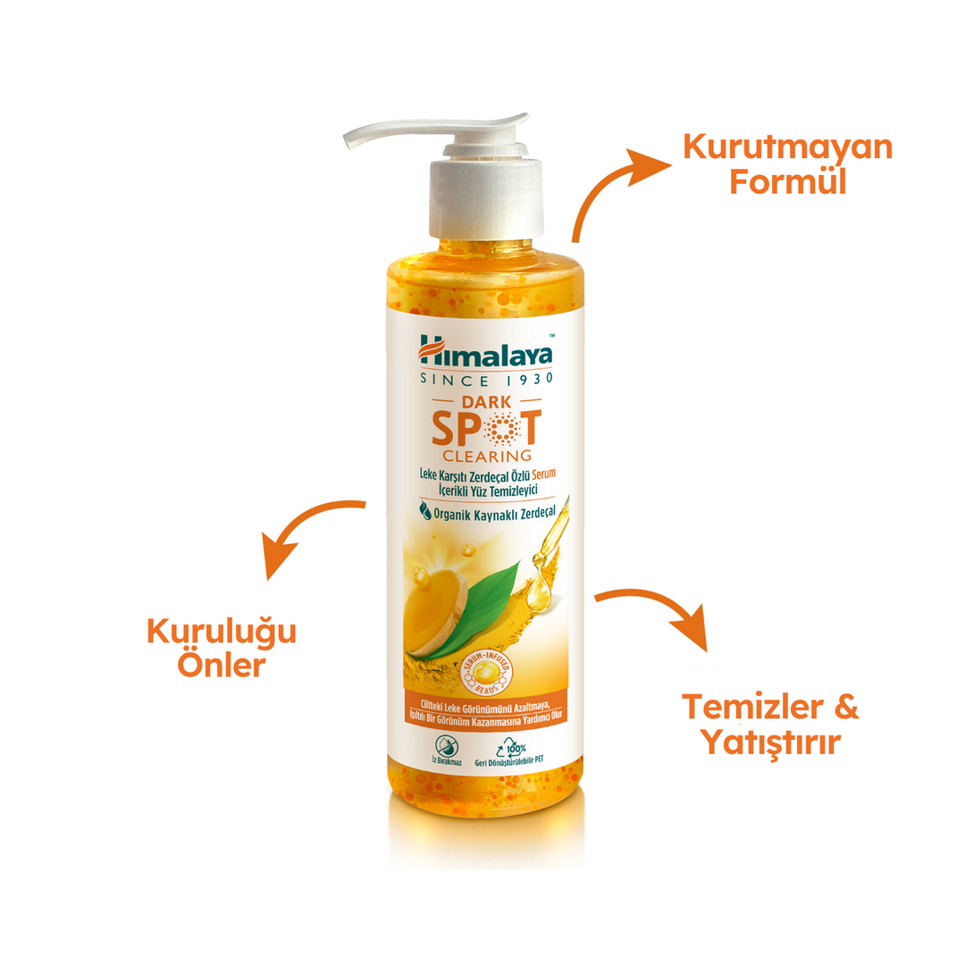 Himalaya Leke Karşıtı Zerdeçal Özlü Serum İçerikli Yüz Temizleyici, 180 ml