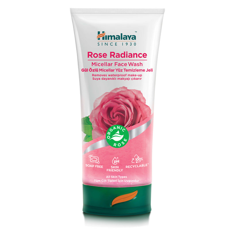 Micellar Işıltı Veren Yüz Temizleyici, Organik Gül, Makyaj Temizleyici, Normal ve Yağlı Ciltler, 150 ml