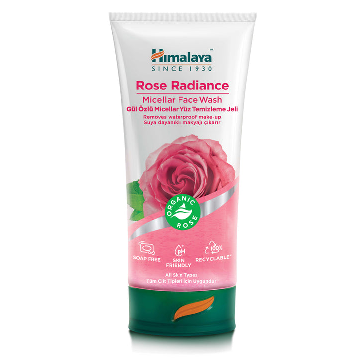 Micellar Işıltı Veren Yüz Temizleyici, Organik Gül, Makyaj Temizleyici, Normal ve Yağlı Ciltler, 150 ml