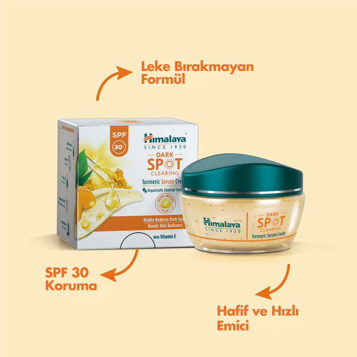 Himalaya Leke Karşıtı Zerdeçal Özlü Serum Krem SPF 30, 50 gr