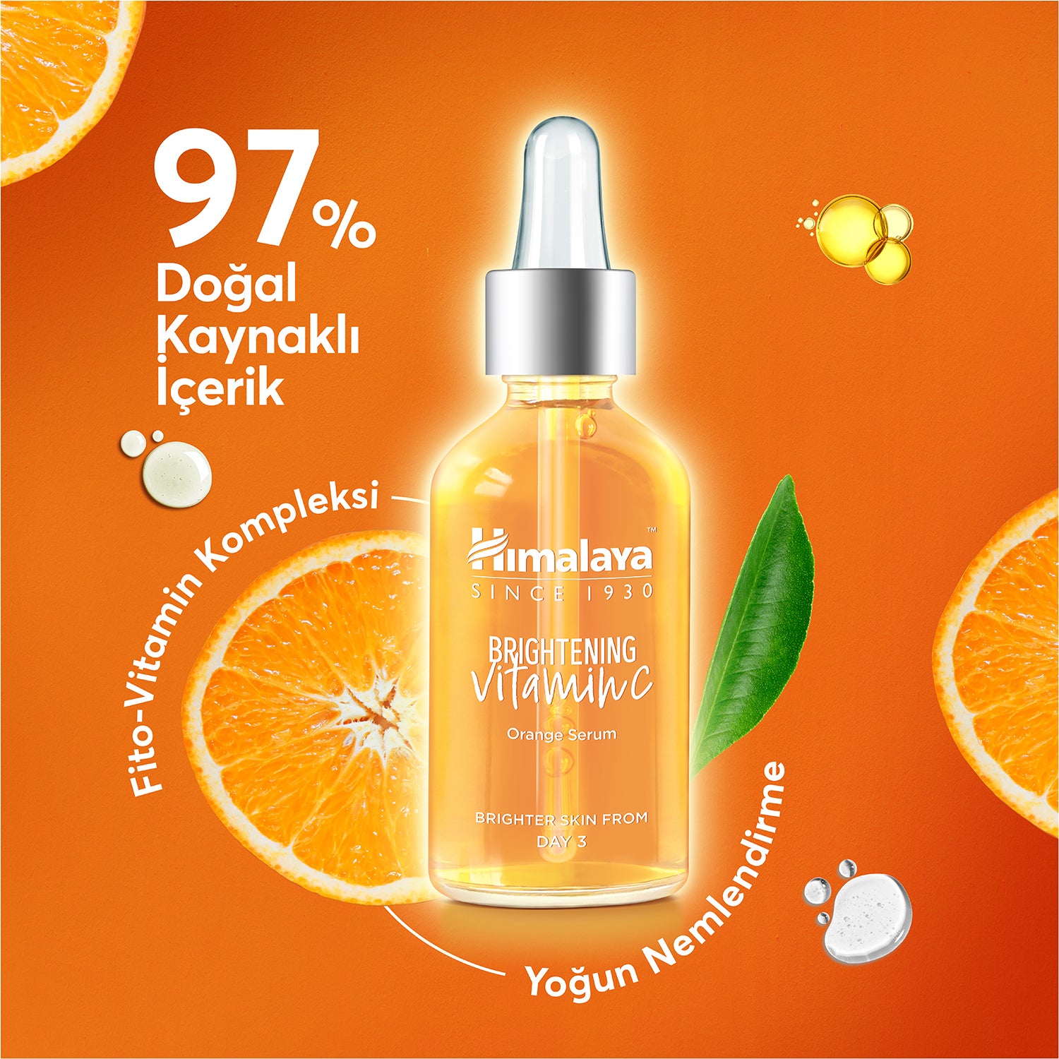 Parlaklık Veren Aydınlatıcı Vitamin C Portakal Özlü Serum 30ml