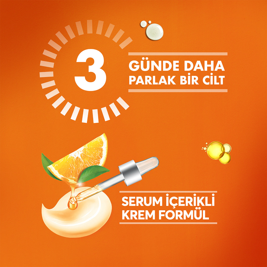 Parlaklık Veren Aydınlatıcı Vitamin C Portakal Özlü Serum Krem 50ml