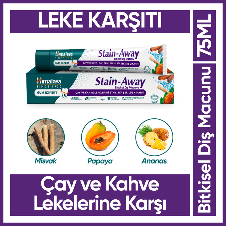 Leke Karşıtı Bitkisel Diş Macunu, Florürsüz, Daha Parlak Dişler 75 ml
